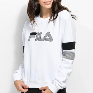 FILA Newton White Crew Neck Sweatshirt
